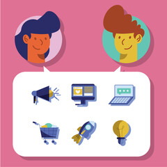 couple and social media marketing