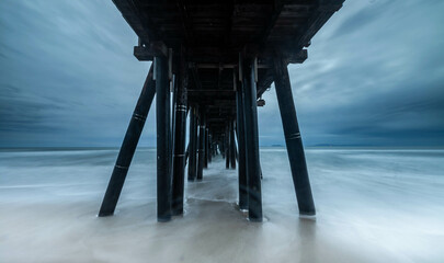 Joe: a cloudy sunrise at one of Southern California's many fishing piers.