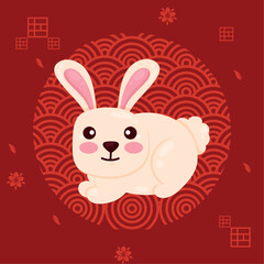 chinese new year cute rabbit