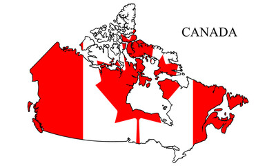 Canada map vector illustration. Global economy. Famous country. North America. America.