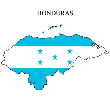 Honduras map vector illustration. Global economy. Famous country. Central America. America.