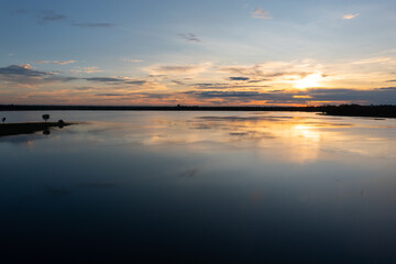 Fototapeta premium timelapse of beautiful blue sky with clouds on bright sunny day