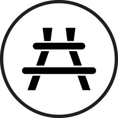 Picnic Table Icon Style