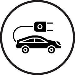 Electric Car Icon Style
