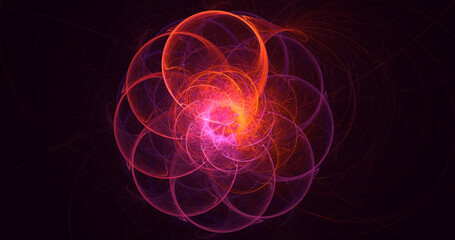 Obraz premium 3D rendering abstract circle light background