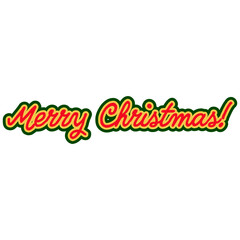 A transparent Merry Christmas card design element.