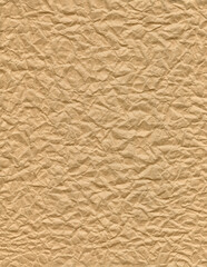 しわしわのクラフト紙の背景テクスチャ