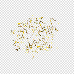 tinsel holiday Gold Foil serpentine ribbon star