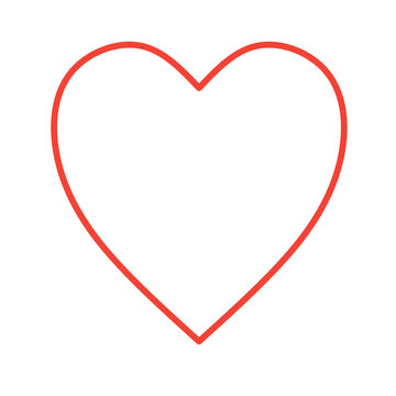red heart outline icon