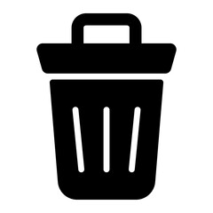 trash glyph icon