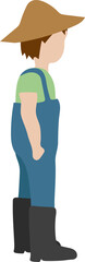 cartoon farmer character icon