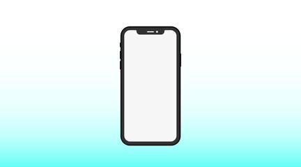 mobile phone screen isolated on white