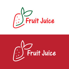 Fototapeta premium strawberry logo design template