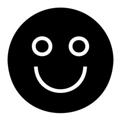happy glyph icon