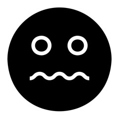 worry glyph icon