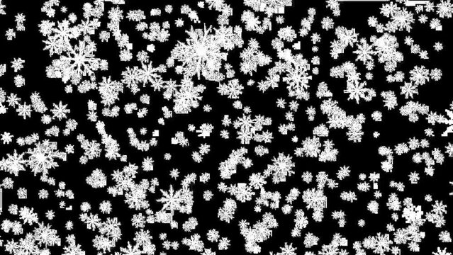 snowflakes falling on a blank background MOV