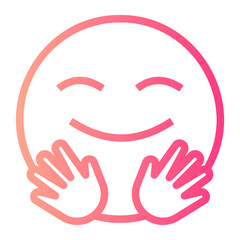 happy gradient icon