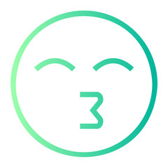 kiss gradient icon