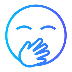 laughing gradient icon