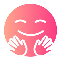 happy gradient icon