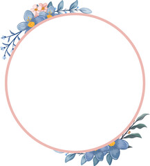 Blue Floral Bouquet With Watercolor