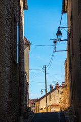 Fototapeta na wymiar Street view of old village Provins in France