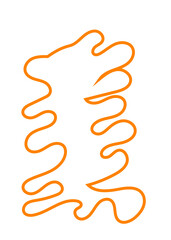 Abstracts Shape Orange Lines Transparent 