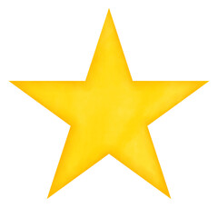 Yellow star watercolor illustration
