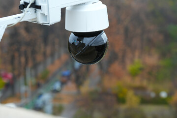 bulb style surveillance camera. detail.