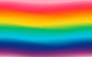 虹色の鮮やかなグラデーションによりピンク色、赤色、黄色、緑色、水色、青色、紫色が滑らかに混ざり合うベクターイラストEPS10