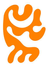 Orange Blob Abstracts Shapes Transparent 