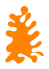 Orange Blob Abstracts Shapes Transparent 