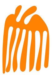 Orange Blob Abstracts Shapes Transparent 