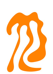 Orange Blob Abstracts Shapes Transparent 