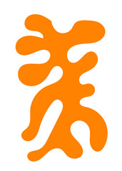 Orange Blob Abstracts Shapes Transparent 