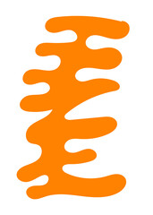 Orange Blob Abstracts Shapes Transparent 