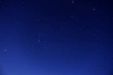 冬の星空　オリオン座　プレアデス星団　おうし座　天体観測