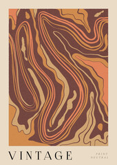 Obraz premium Modern A4 poster in a modern boho style hand-drawn. Suitable for poster, banner, printing, branding