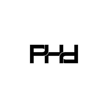 Phd Letter Initial Monogram Logo Design