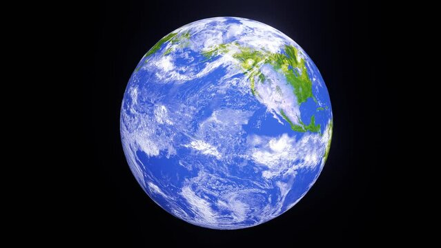 blue planet earth rotated animation. Elements of this image furnished by NASA	