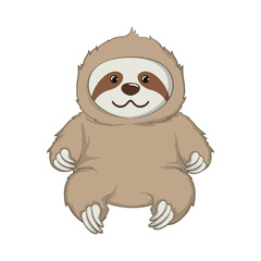 slow loris character mascot vector illustration