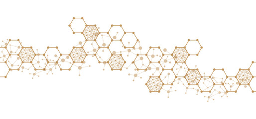 vector golden geometric pattern on white background