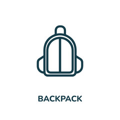 Backpack icon vector. bag icon vector symbol illustration. modern simple vector icon for your design. school bag icon vector	