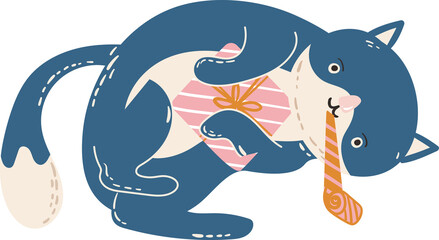 Cute Cat party Birthday Element