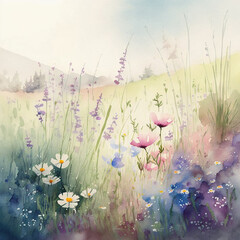 Sommerwiese, made by Ai, Ai-Art