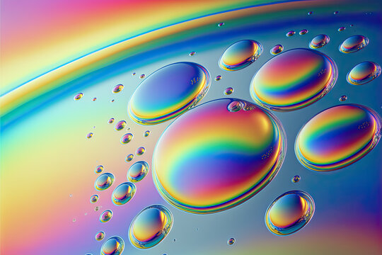 Nostalgic abstract background with bubbless generative ai