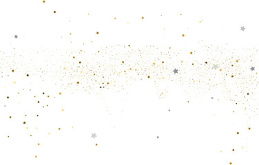 Silver gold stars confetti.