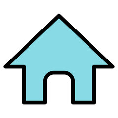 Obraz premium house filled line icon