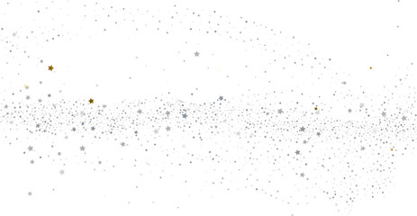 Obraz premium Silver gold stars confetti.