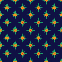 Damask floral moroccan vector seamless pattern. Bright multicolored texture.